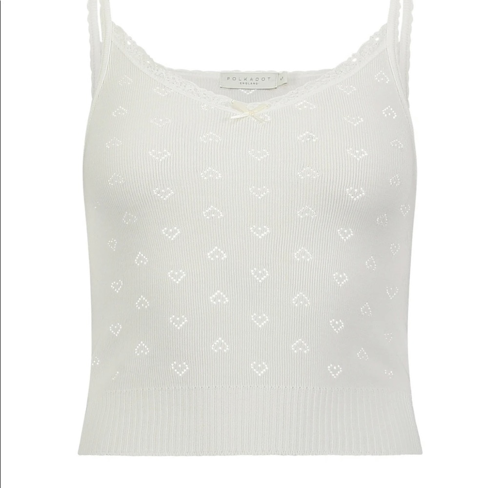Liz crop camisole cream sold out Loveshackfancy